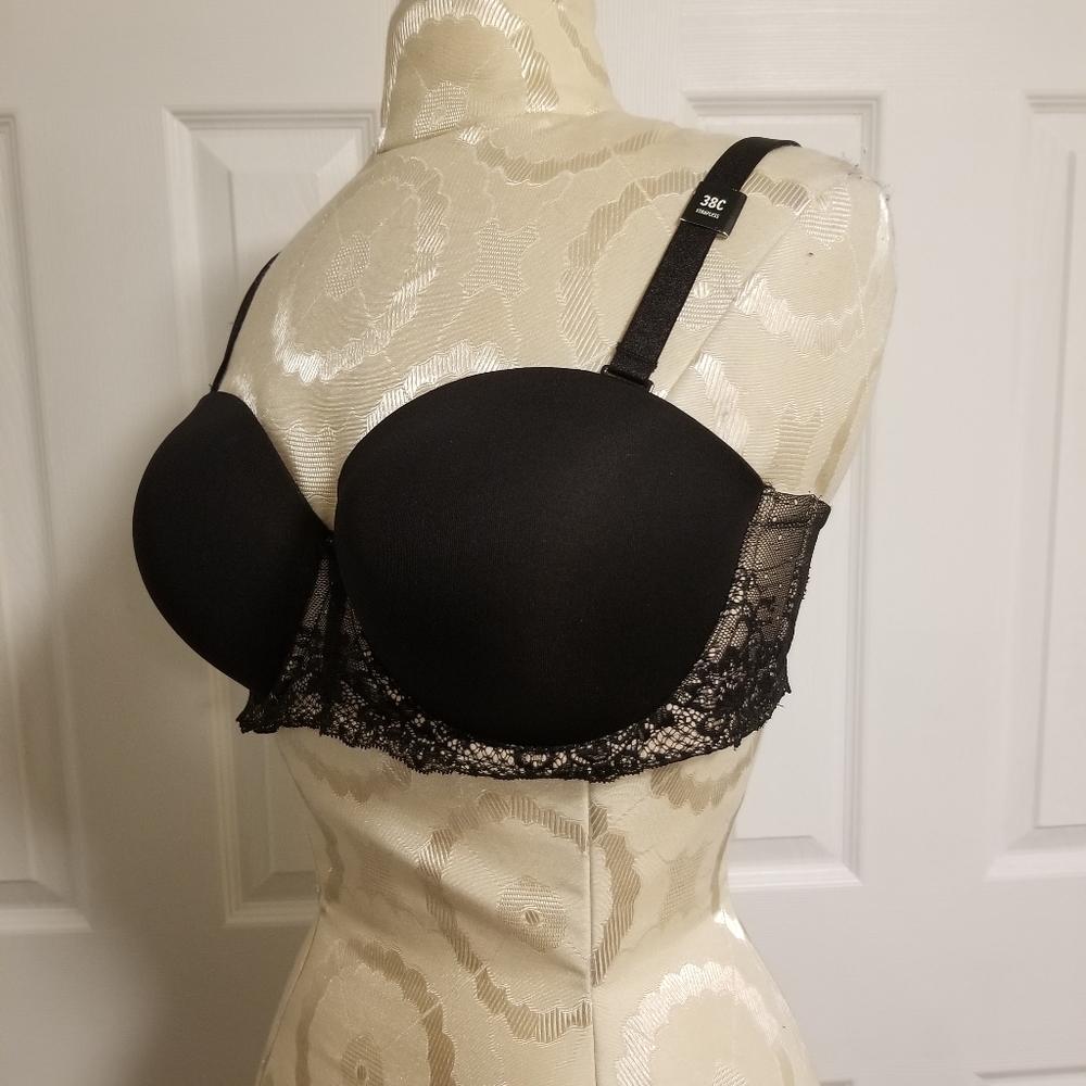 Torrid - Black Bra with Lace Detail - Strapless Option